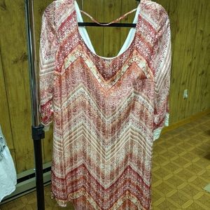 Danillo Boutique red & white patterned dress